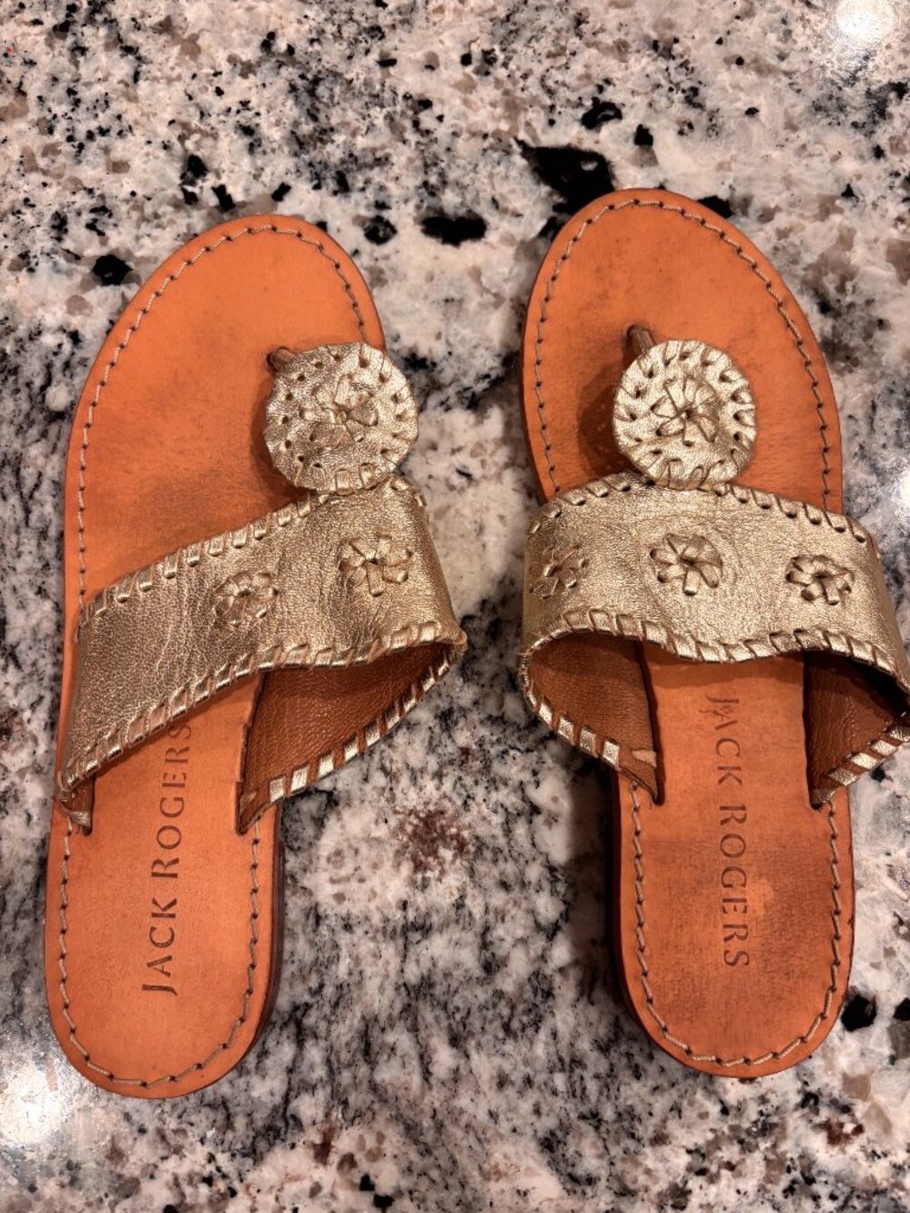Girls Jack Rogers Sandals - Platinum - Size 4